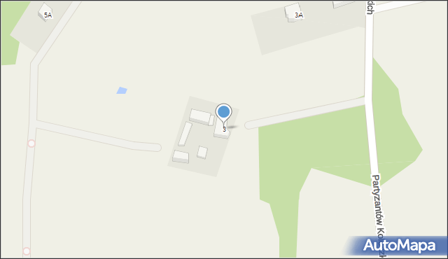 Kielno, Partyzantów Koleczkowskich, 3, mapa Kielno