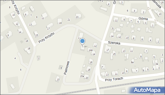 Kiełpino, Palmowa, 3, mapa Kiełpino