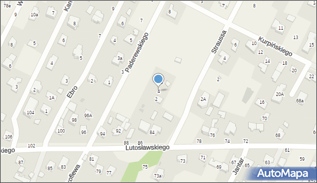 Klaudyn, Paderewskiego Ignacego Jana, 4, mapa Klaudyn