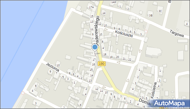 Kłecko, Paderewskiego Ignacego Jana, 1, mapa Kłecko