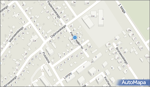 Knurów, Paderewskiego Ignacego Jana, 1B, mapa Knurów