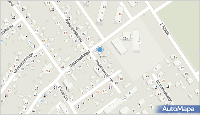 Knurów, Paderewskiego Ignacego Jana, 8, mapa Knurów