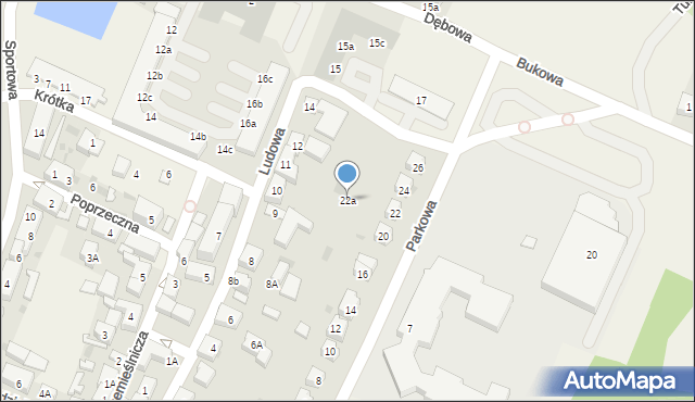 Kobierzyce, Parkowa, 22a, mapa Kobierzyce