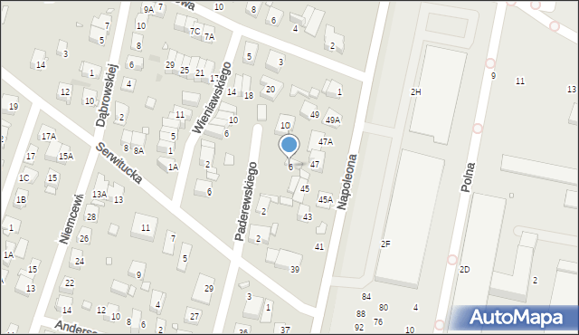 Kobyłka, Paderewskiego Ignacego Jana, 6, mapa Kobyłka