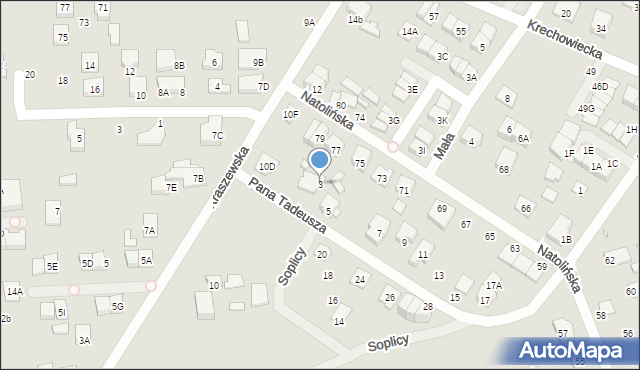 Kobyłka, Pana Tadeusza, 3, mapa Kobyłka