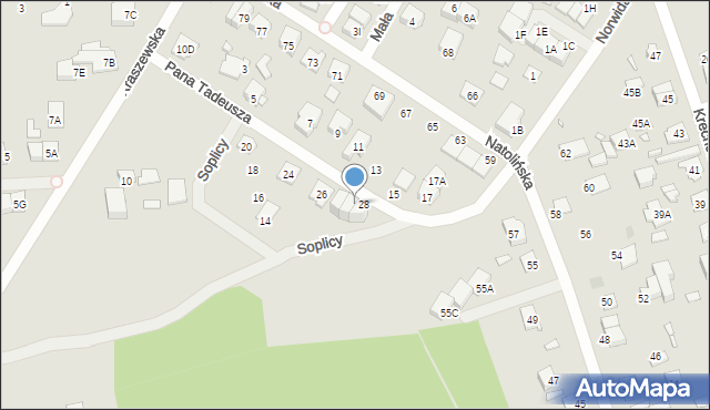 Kobyłka, Pana Tadeusza, 30, mapa Kobyłka