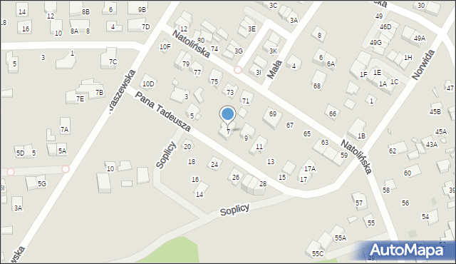 Kobyłka, Pana Tadeusza, 7, mapa Kobyłka