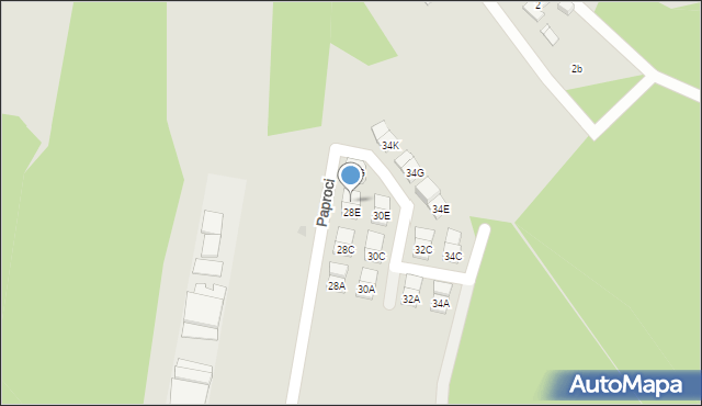 Kobyłka, Paproci, 28F, mapa Kobyłka