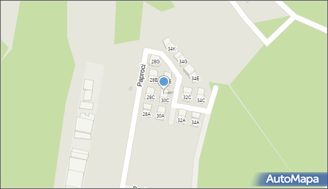 Kobyłka, Paproci, 30D, mapa Kobyłka