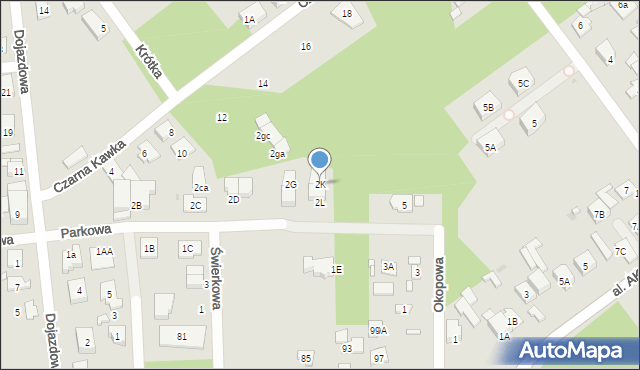 Kobyłka, Parkowa, 2K, mapa Kobyłka