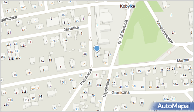 Kobyłka, Paschalisa, 1, mapa Kobyłka