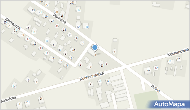 Kochcice, Parkowa, 3, mapa Kochcice