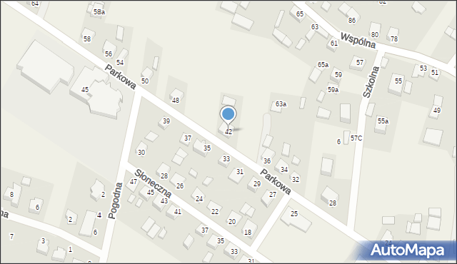 Kochcice, Parkowa, 42, mapa Kochcice