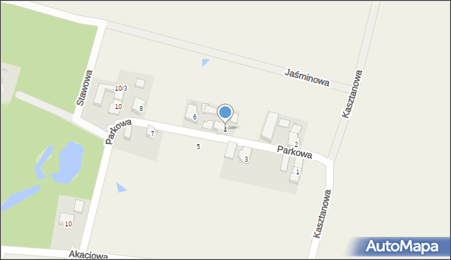 Kokorzyce, Parkowa, 4, mapa Kokorzyce