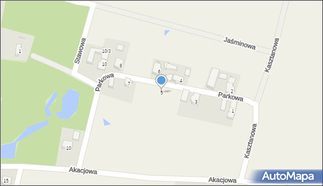 Kokorzyce, Parkowa, 5, mapa Kokorzyce