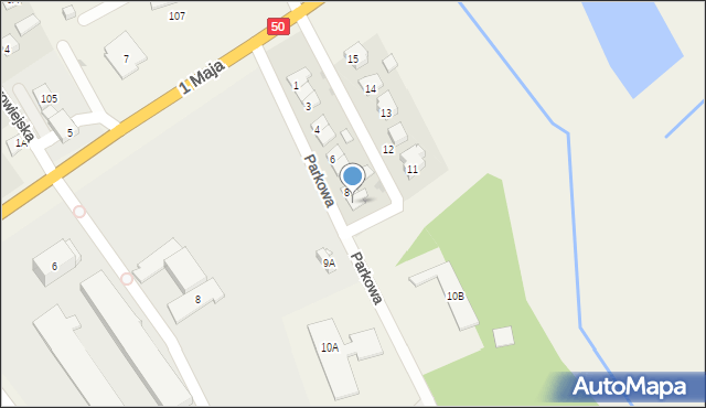 Kołbiel, Parkowa, 9, mapa Kołbiel