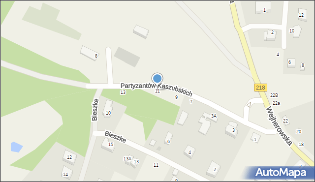 Koleczkowo, Partyzantów Kaszubskich, 11, mapa Koleczkowo