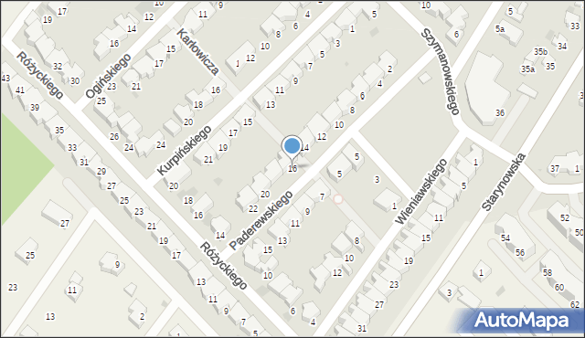 Kołobrzeg, Paderewskiego Ignacego Jana, 16, mapa Kołobrzegu