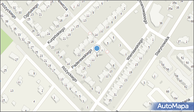 Kołobrzeg, Paderewskiego Ignacego Jana, 9, mapa Kołobrzegu
