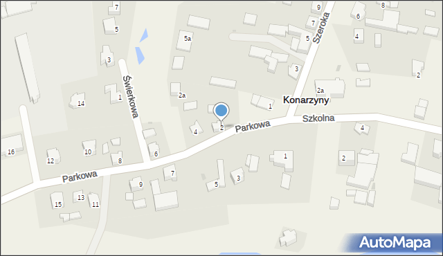 Konarzyny, Parkowa, 2, mapa Konarzyny