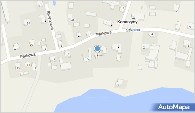 Konarzyny, Parkowa, 3, mapa Konarzyny