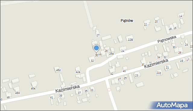 Konin, Pątnowska, 30, mapa Konina