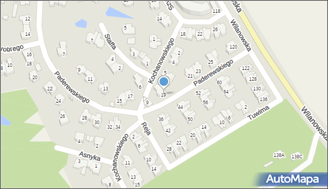 Konstancin-Jeziorna, Paderewskiego Ignacego Jana, 19, mapa Konstancin-Jeziorna