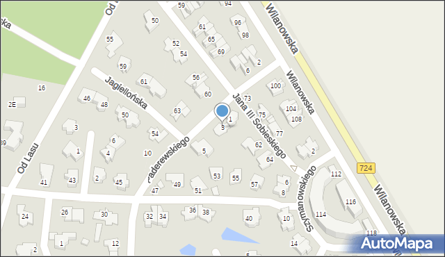 Konstancin-Jeziorna, Paderewskiego Ignacego Jana, 3, mapa Konstancin-Jeziorna