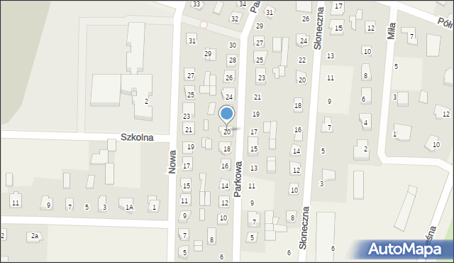 Konstantynów, Parkowa, 20, mapa Konstantynów