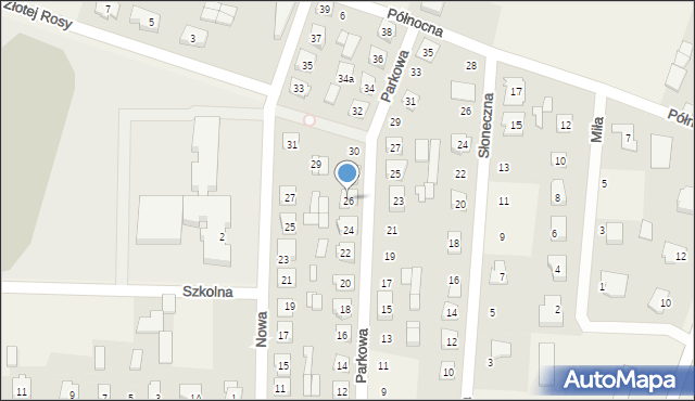 Konstantynów, Parkowa, 26, mapa Konstantynów