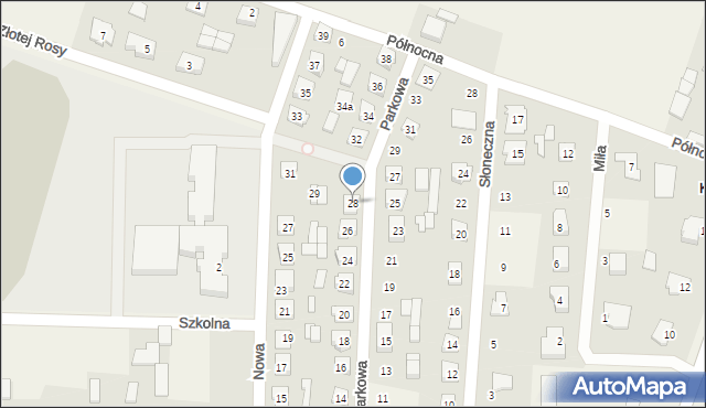 Konstantynów, Parkowa, 28, mapa Konstantynów