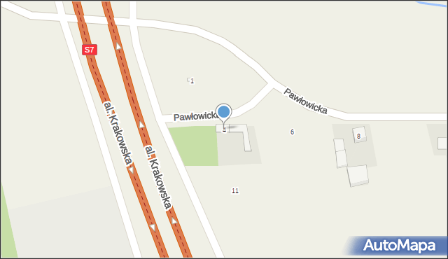 Kopana, Pawłowicka, 4, mapa Kopana