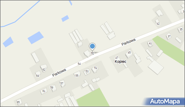 Kopiec, Parkowa, 52, mapa Kopiec