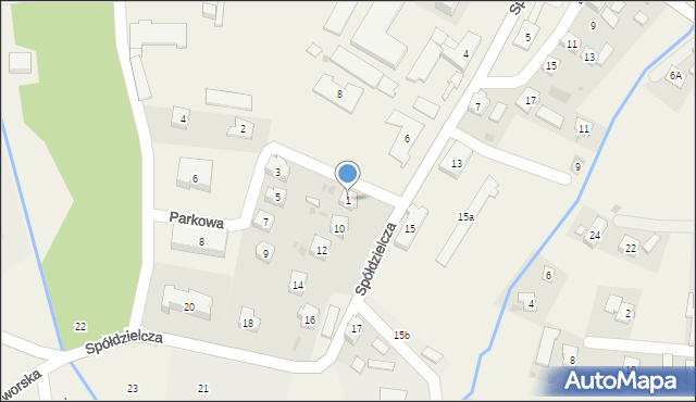 Korczyna, Parkowa, 1, mapa Korczyna