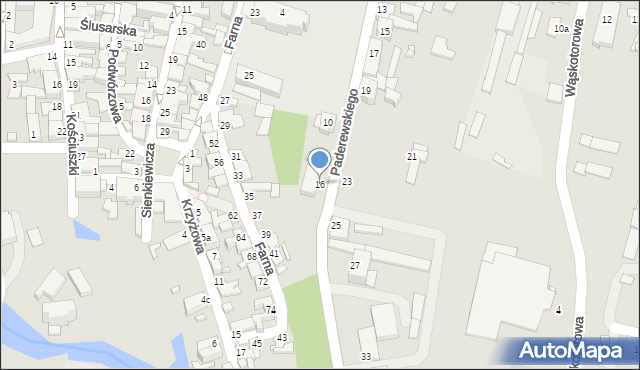 Koronowo, Paderewskiego Ignacego Jana, 16, mapa Koronowo
