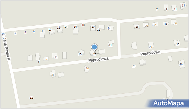 Koronowo, Paprociowa, 17, mapa Koronowo