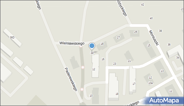 Kościerzyna, Paderewskiego Ignacego Jana, 14, mapa Kościerzyna