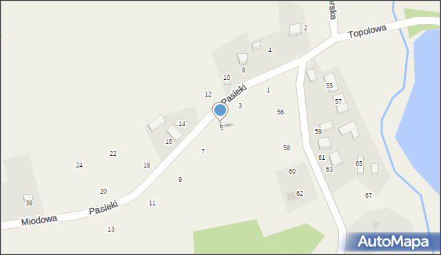 Kostkowice, Pasieki, 5, mapa Kostkowice