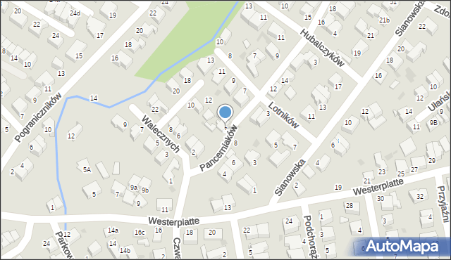 Koszalin, Pancerniaków, 3, mapa Koszalina