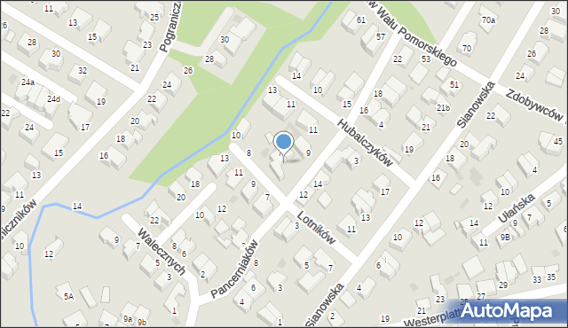Koszalin, Pancerniaków, 7a, mapa Koszalina