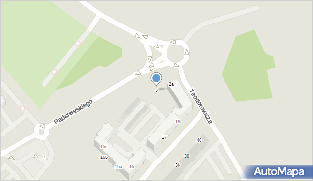 Koszalin, Paderewskiego Ignacego Jana, 6, mapa Koszalina