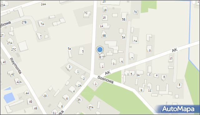 Kotuń, Partyzantów, 6, mapa Kotuń