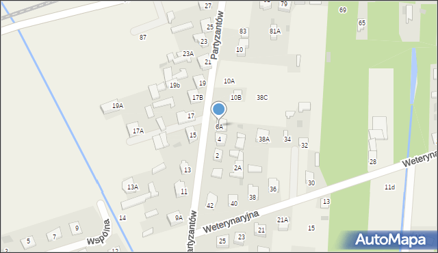 Kotuń, Partyzantów, 6A, mapa Kotuń