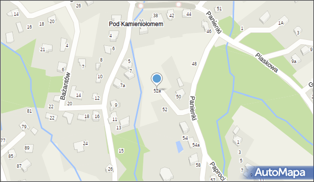 Kozy, Panienki, 52a, mapa Kozy