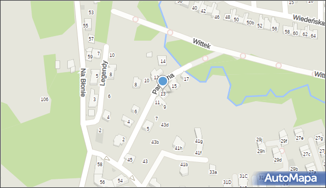 Kraków, Pamiętna, 13, mapa Krakowa