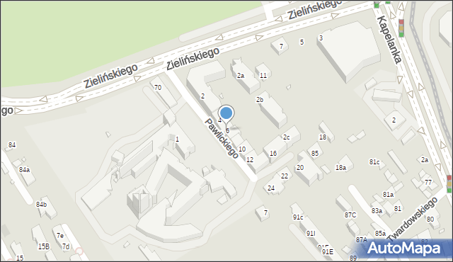 Kraków, Pawlickiego Stefana, ks., 6, mapa Krakowa