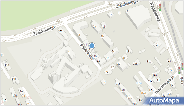 Kraków, Pawlickiego Stefana, ks., 8, mapa Krakowa