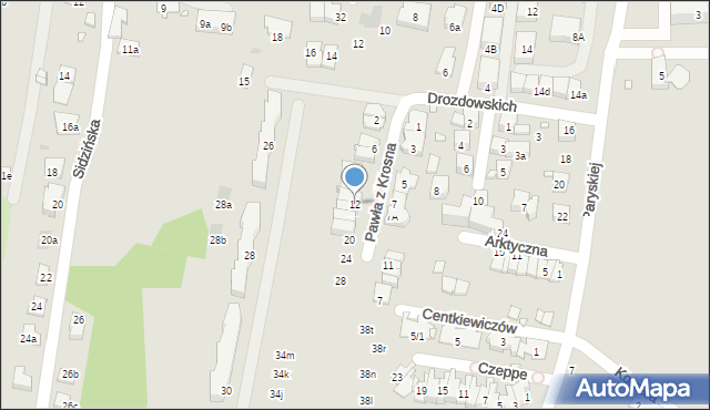 Kraków, Pawła z Krosna, 12, mapa Krakowa