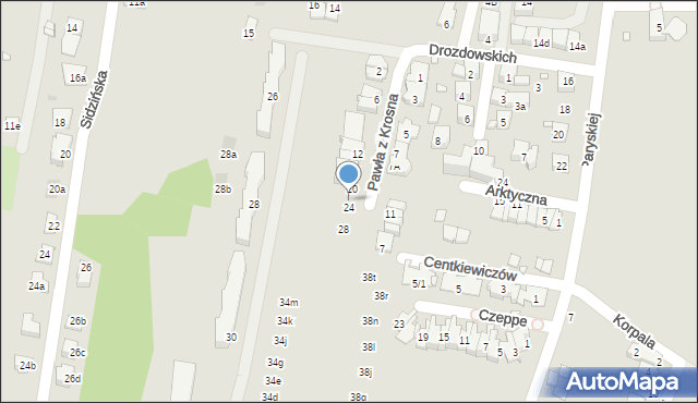 Kraków, Pawła z Krosna, 22, mapa Krakowa