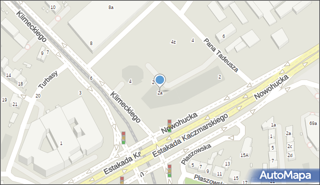 Kraków, Pana Tadeusza, 2a, mapa Krakowa